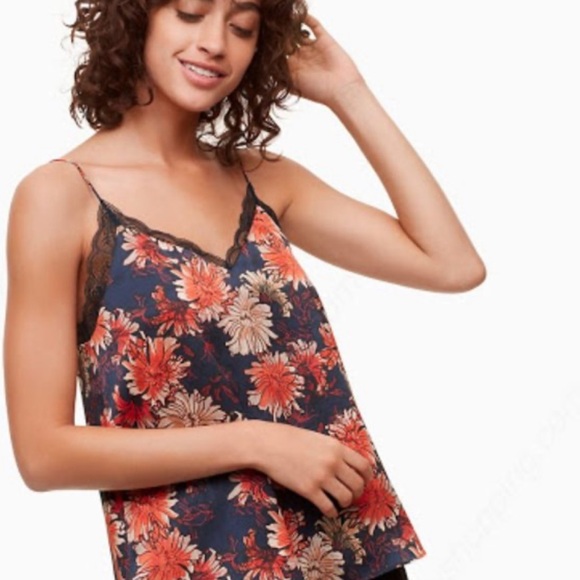 LITTLE MOON Navy Floral Marigold Camisole - Picture 1 of 8